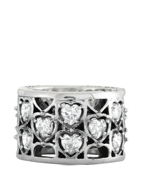 King Baby heart-cut cubic-zirconia silver ring Silver Q205642