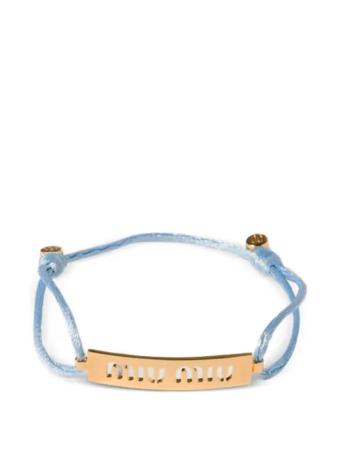 Miu Miu metal and cord bracelet Gold 5IB7852IHK