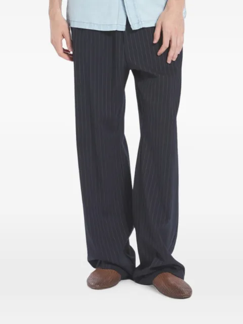 Barena pinstriped elasticated trousers Blue PAU54390519170