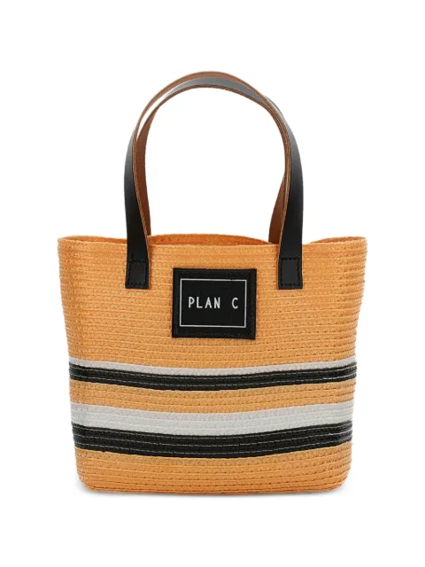Plan C woven logo-patch shoulder bag Orange SHCBG01F00PL058RIA29