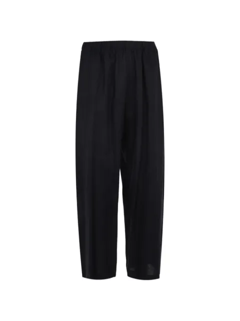 Fabiana Filippi Trevi elasticated-waistband linen trousers Blue PAD276F310