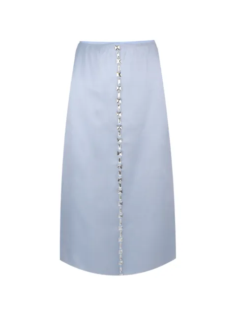 Fabiana Filippi embellished organza midi skirt Blue GND266F408