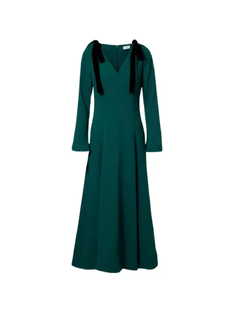 SIMKHAI Claribel shoulder-tie V-neck dress Green 6251040VV