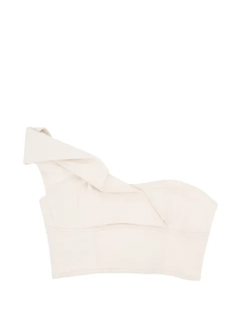 SIGNIFICANT OTHER ruffled flori top Neutrals SL251074T
