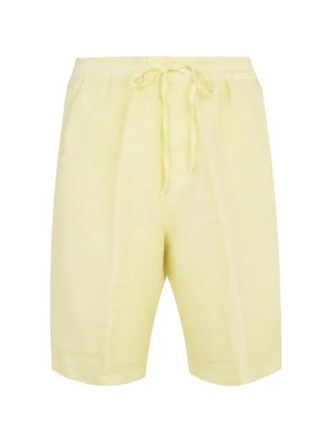 120% Lino drawstring bermuda shorts Yellow 33ALIM29CM0000253