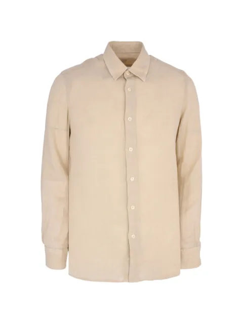 120% Lino contemporary fit shirt Neutrals 33ALIM1PKA0000115