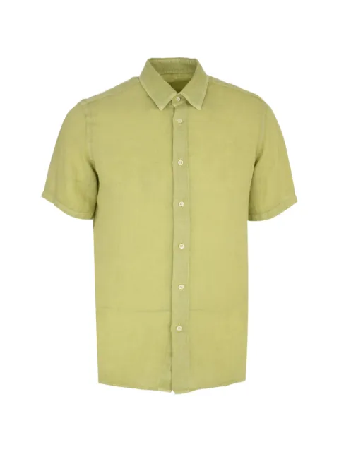 120% Lino contemporary fit shirt Green 33ALIM1PKB0000115