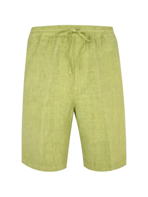120% Lino drawstring bermuda shorts Green 33ALIM29CM0000253