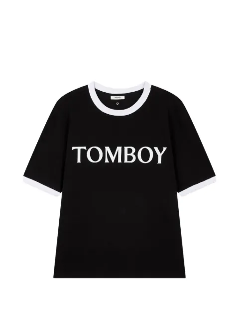 TOMBOY logo-print T-shirt Black 9106222776