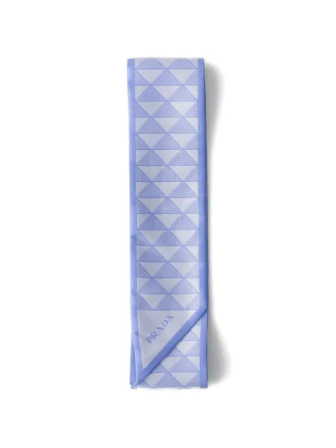 Prada jacquard silk scarf Blue 1FF0082C81