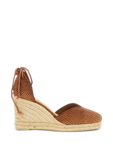 Castañer lace-up wedge espadrilles Brown 0261312000