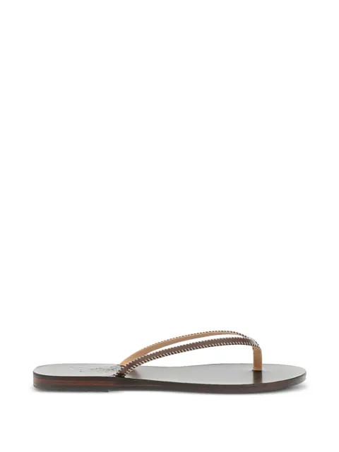 Ancient Greek Sandals Saionara whipstitch-trim sandals Brown 125851047