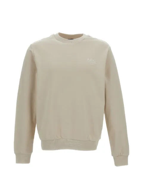 A.P.C. logo-embroidered sweatshirt Neutrals COHGRM27913