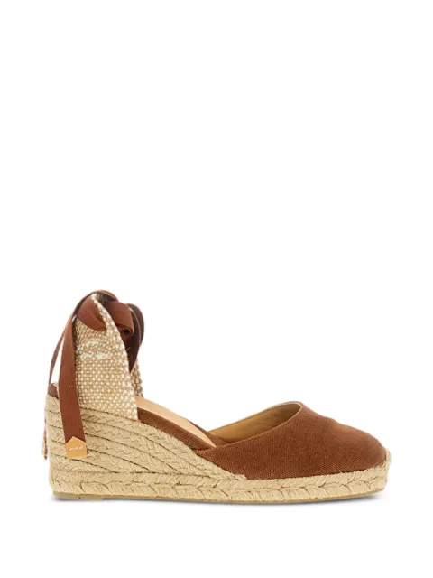 Castañer lace-up wedge espadrilles Brown 216442034