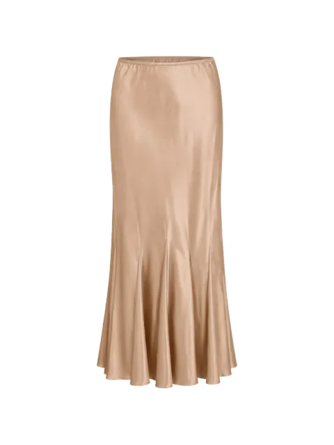 Fabiana Filippi satin-finish flared maxi skirt Neutrals GND266F401