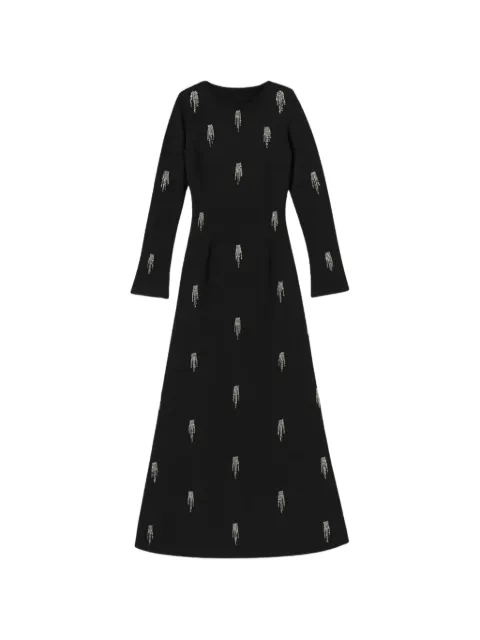 SIMKHAI Coretta long-sleeve midi dress Black 6251200C
