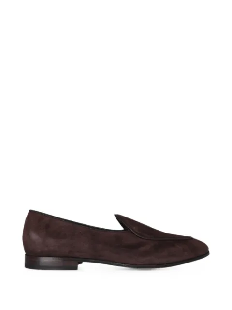 Eleventy almond-toe suede loafers Brown M77SCAM23SCA0M0