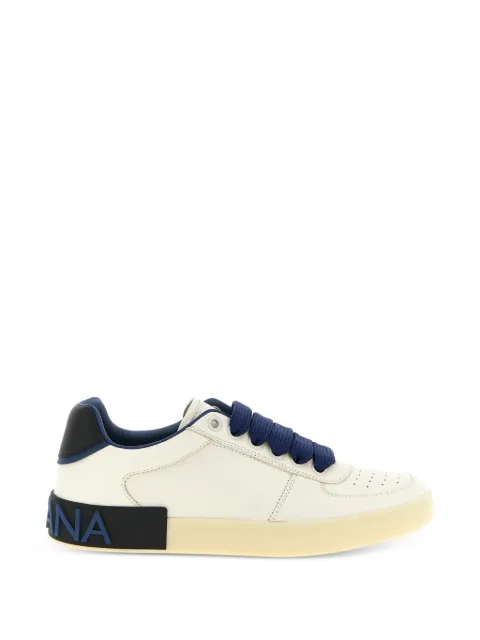 Dolce & Gabbana Portofino leather sneakers Neutrals CS2392A0218