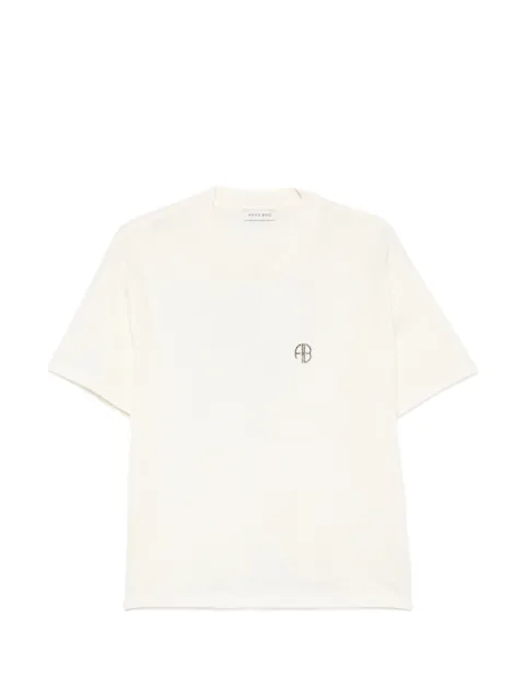 ANINE BING logo-print T-shirt Neutrals A0812383