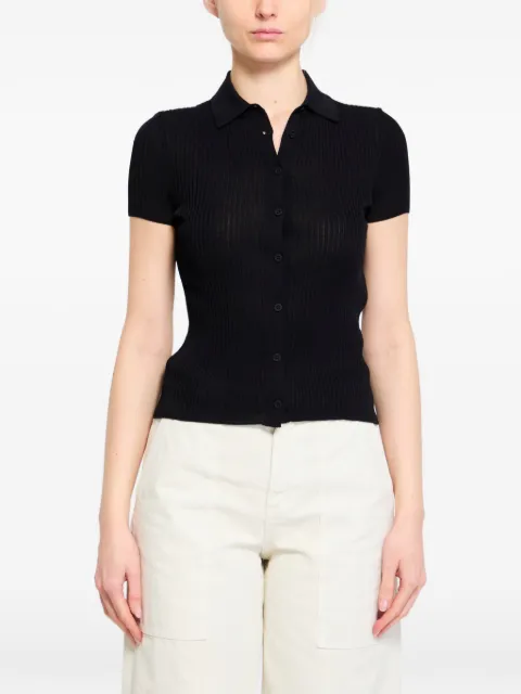 Balenciaga embroidered short-sleeves shirt Black 857233T5237