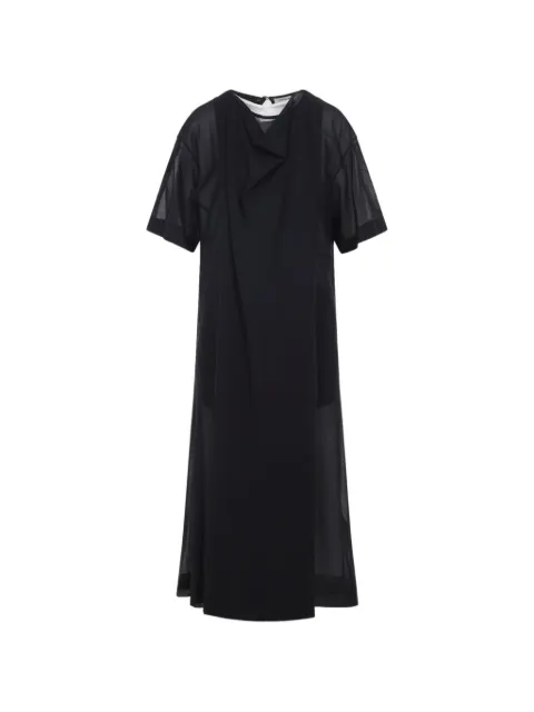 Carven draped midi dress Black 6261K21027