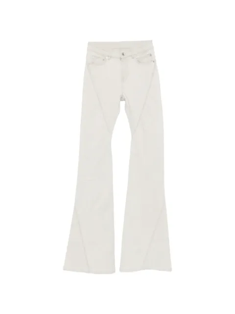 Rick Owens DRKSHDW Bias zip-up flared jeans Neutrals DS01F4302SDMW
