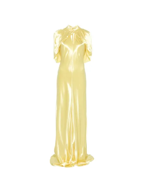 Alberta Ferretti ruffled-hem maxi dress Yellow A04301627