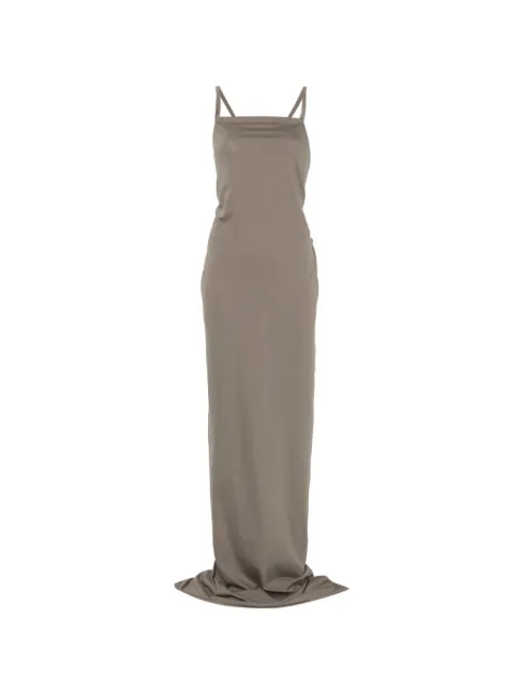 Rick Owens Temple Gown spaghetti-strap maxi dress Grey RP01F6502JA