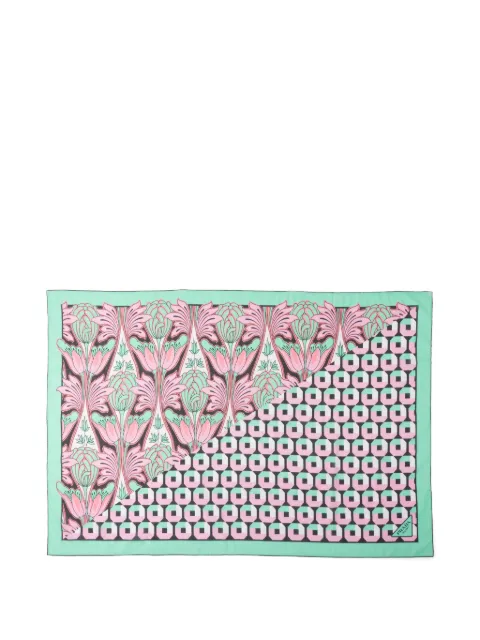 Prada Printed cotton beach sarong Green 1FF0392C6U