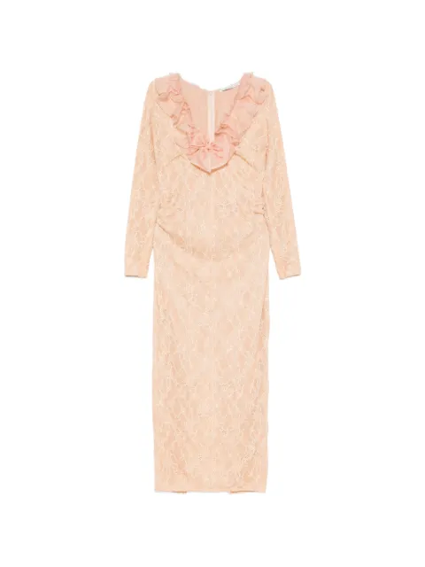 Alessandra Rich ruffled midi dress Neutrals FABX4268P1242