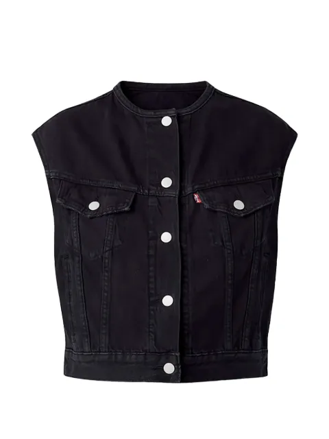 Levi's collarless buttoned vest Black 005NP0003