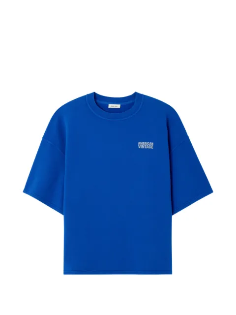 American Vintage short-sleeve crew-neck sweatshirt Blue MPLIO3D