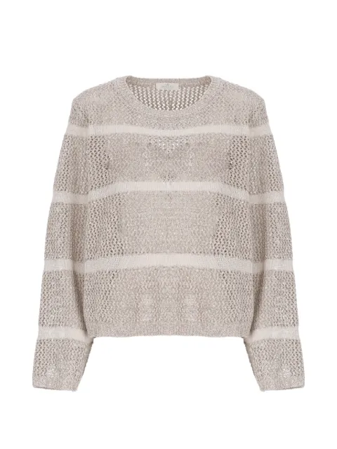 PANICALE sequined perforated-design sweatshirt Neutrals D380931G38D41B0275