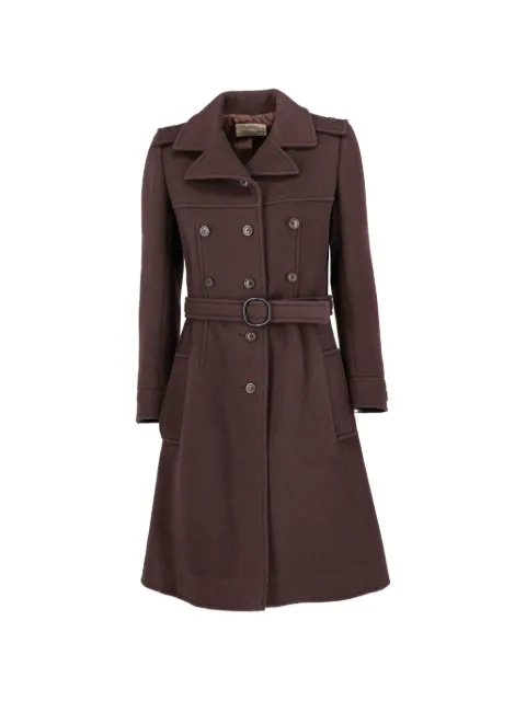 Courrèges Pre-Owned single-breasted coat Brown MR26072534