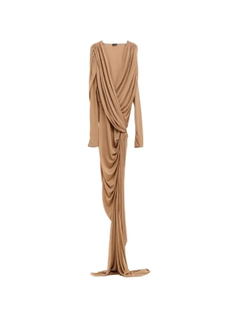 Atlein draped split maxi dress Neutrals R27DTJ46