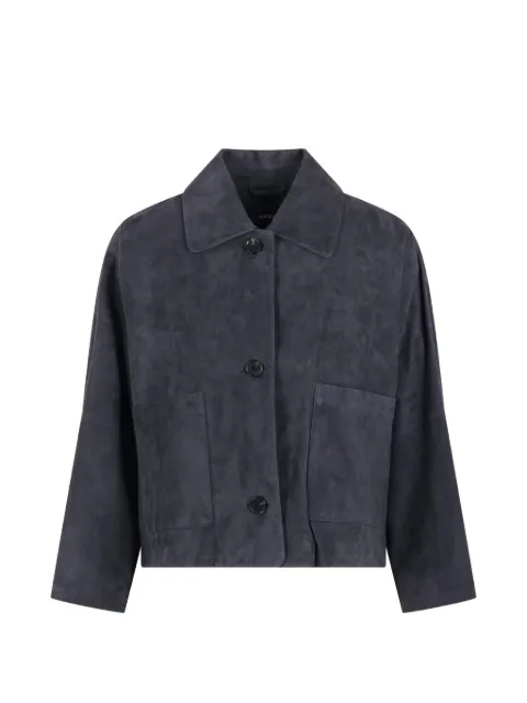Arma Zhou leather jacket Blue 005L26108502ROYAL