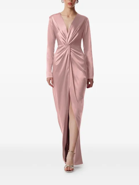 FRAMBOISE twisted V-neck dress Pink TALMAR