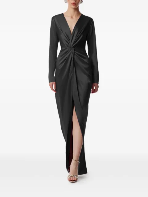 FRAMBOISE V-neck split dress Black TALMAR