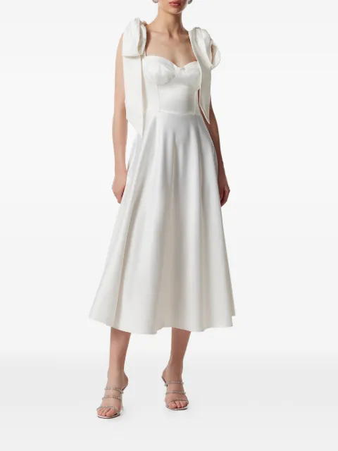 FRAMBOISE bow detail dress White THERESA