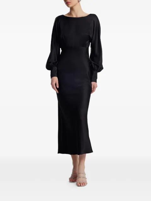 FRAMBOISE bishop sleeve dress Black TESSY