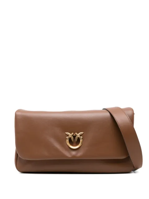 PINKO medium Click Soft Horizontal birds-detail shoulder bag Brown 106178A0QO