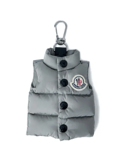 Moncler quilted logo-patch keyring Neutrals L209A6F00002M7726
