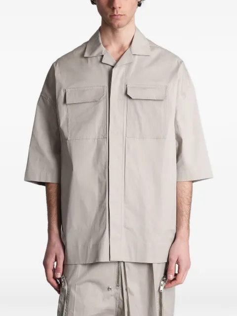 Rick Owens Magnum Tommy chest-pockets cotton shirt Neutrals RU01F2298TE