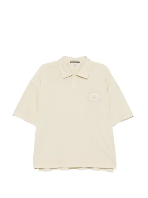 C.P. Company embroidered polo shirt Neutrals 20CMPL219A005697O114