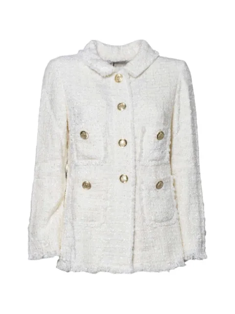Charlott button frayed jacket White 768900AVORIO