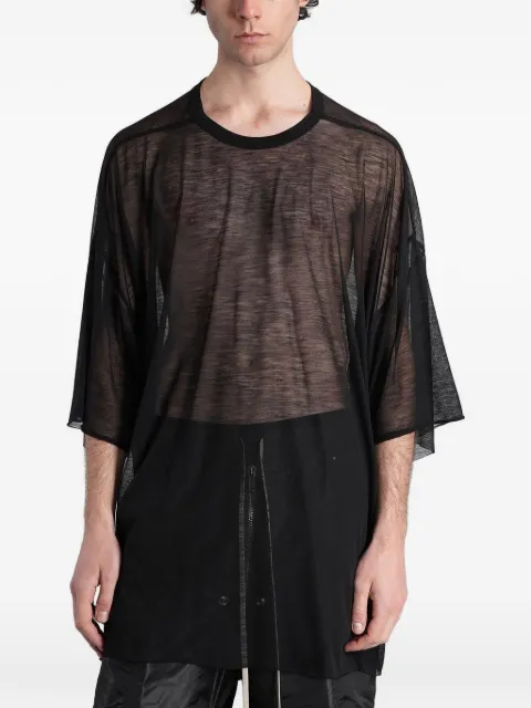 Rick Owens oversized wool T-shirt Black RU01F2283JWR