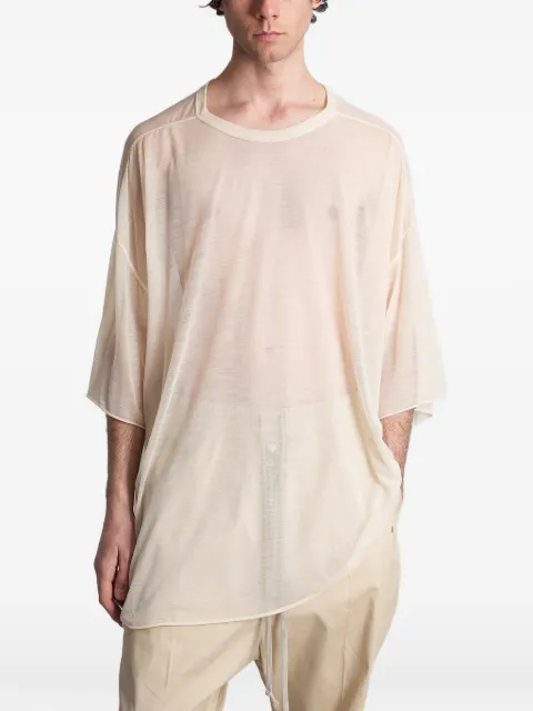 Rick Owens Tommy sheer oversized T-shirt Neutrals RU01F2283JWR