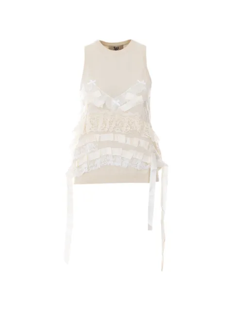 Aniye By Angie lace bow top Neutrals 185492