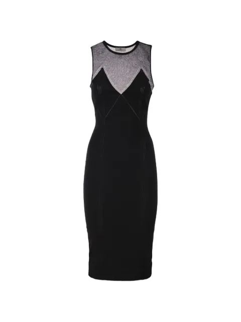 Elisabetta Franchi knit dress with transparency details Black AM91Q61E2