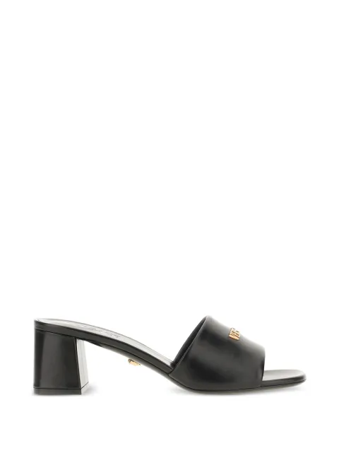 Versace logo-plaque sandals Black 10230601A14500